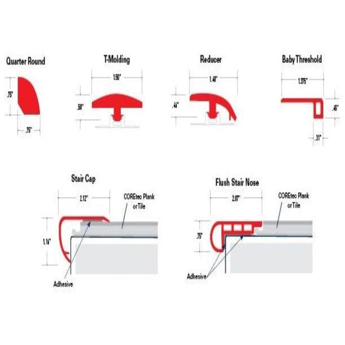 CORETec Pro Plus Integrated 7" - Transition Moldings B&R: Flooring & Carpeting USFloors 