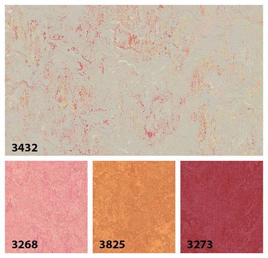 Marmoleum Sheet Splash - Fruit Punch - 3432 B&R: Flooring & Carpeting Forbo 