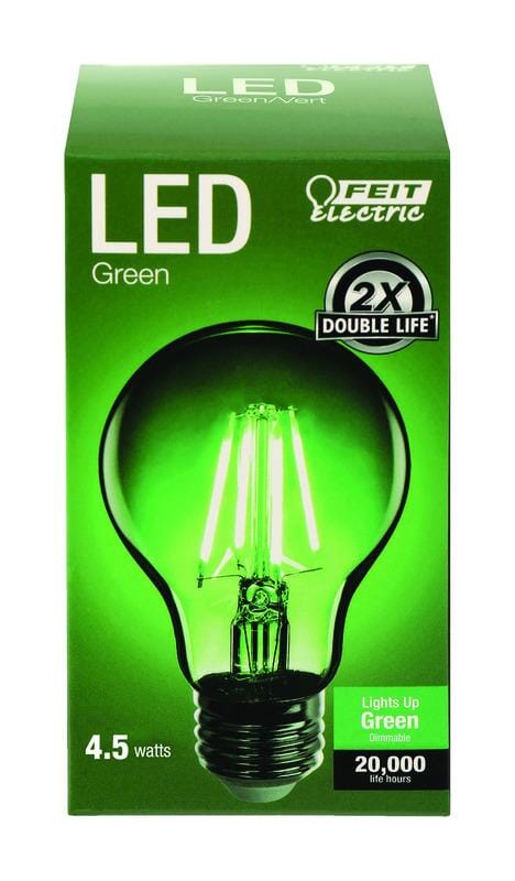 FEIT Electric Filament A19 E26 (Medium) LED Bulb Green 30 Watt Home & Garden Feit 