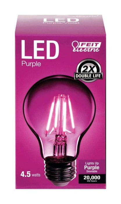 FEIT Electric Filament A19 E26 (Medium) LED Bulb Purple 30 Watt Home & Garden Feit 