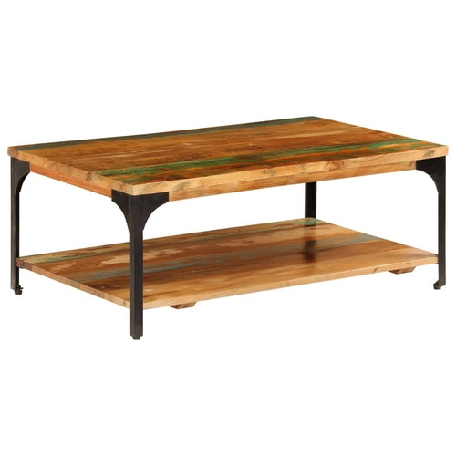 Coffee Table with Shelf 39.4"x23.6"x13.8" Solid Reclaimed Wood Home & Garden Emerald Ares solid reclaimed wood