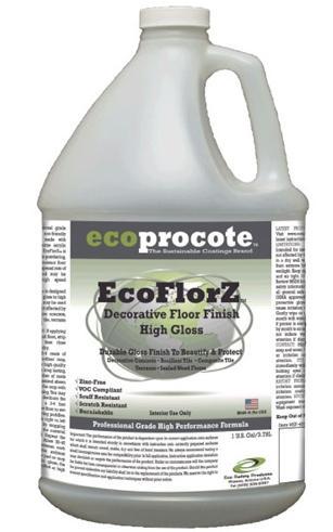 EcoFlorZ Decorative Floor Finish & Sealer-High Gloss B&R: Tile & Tiling Supplies Eco Safety Products