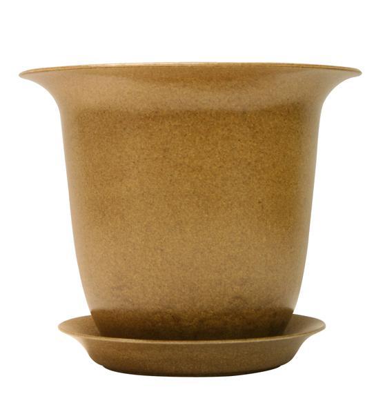 Fiber Pot & Saucer - Natural 10" - Case of 4 H&G: Gardening TerraCycle 