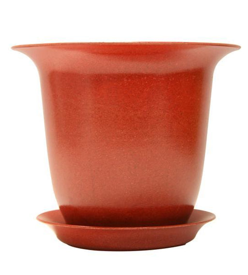 Fiber Pot & Saucer - Red 6"- Case of 4 H&G: Gardening TerraCycle 