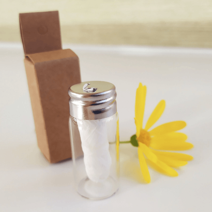 Charcoal Dental Floss in Glass Bottle Home & Garden Yellow Lavender 
