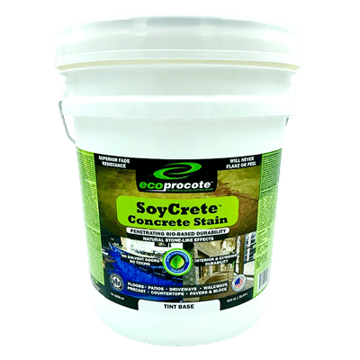 SoyCrete Decorative Concrete Stain, PreTint, 5 Gal (Semi-Transparent) Eco Safety Products 