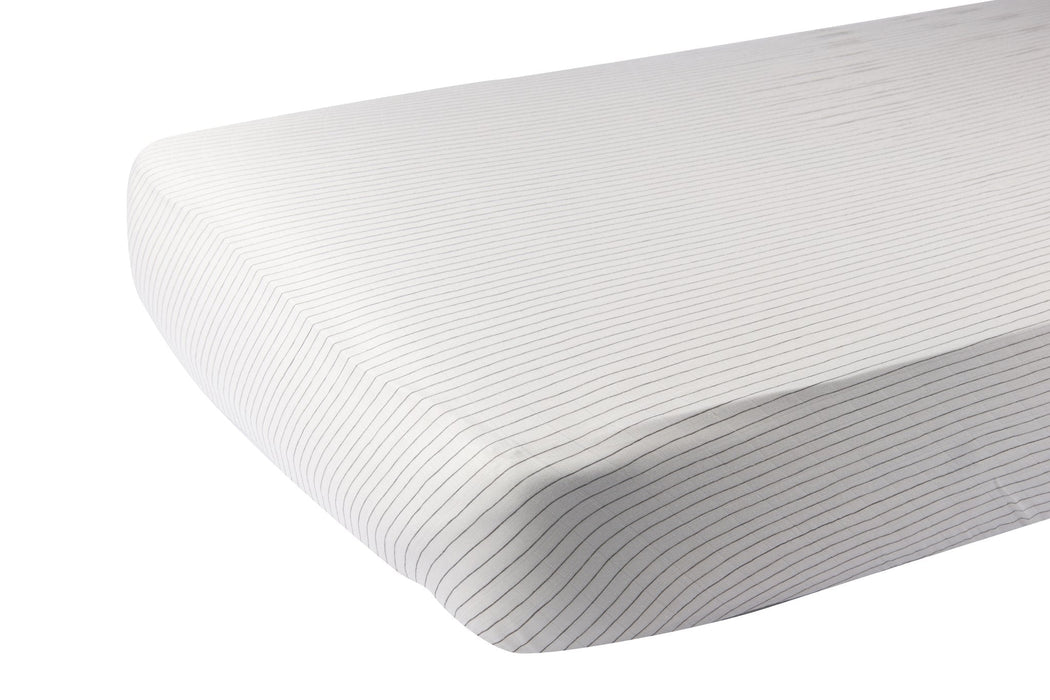 Pencil Stripe Bamboo Muslin Crib Sheet
