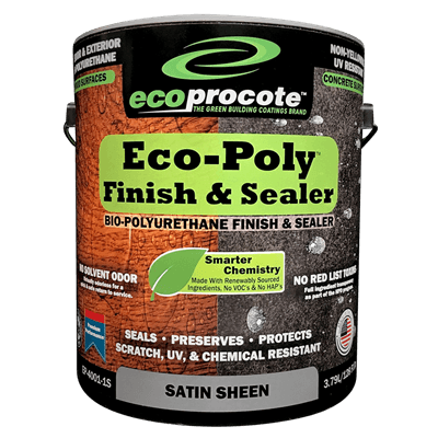 EcoPoly Polyurethane Sealer & Finish, Gloss, 1 Gal B&R: Concrete Finishing Products Eco Safety Products