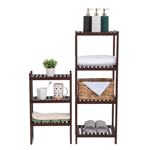 Removable Bamboo Shelf Storage Rack Holder Home & Garden Lilac Milo 