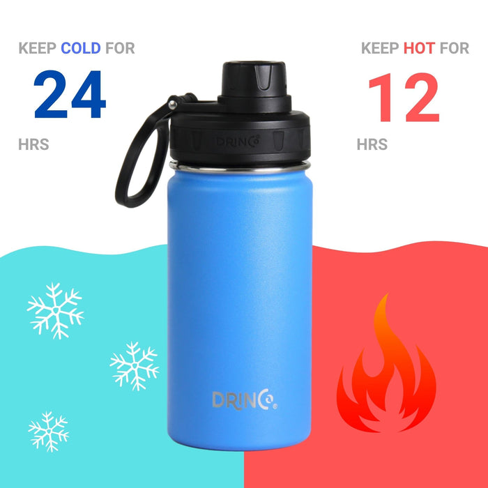 DRINCO® 14oz Stainless Steel Sport Water Bottle - Royal Blue Drinkware Orchid Lavender 