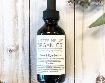 Organic Facial Serum Anti Aging Wrinkles Under Eye Skincare Butter Me Up Organics 