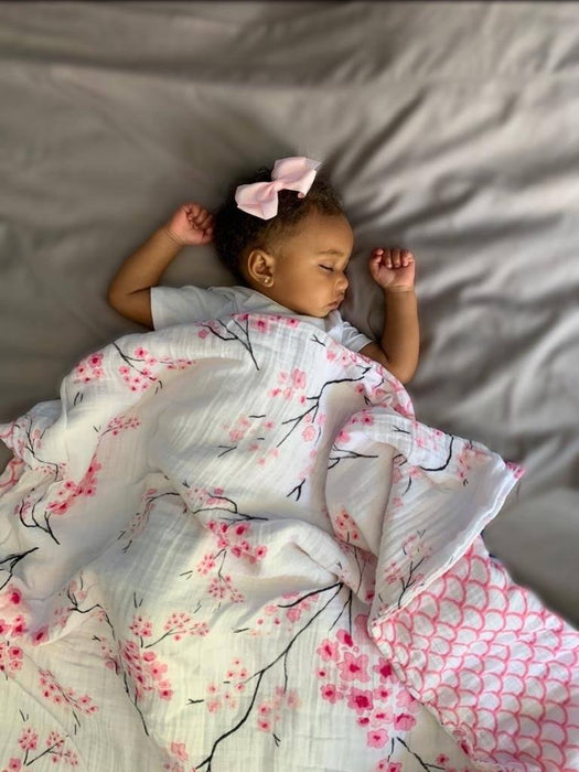 ORGANIC SNUG BLANKET - CHERRY BLOSSOM Gifts Malabar Baby