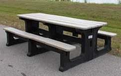 TerraCycle Deluxe Walk Thru Picnic Table H&G: Furniture TerraCycle