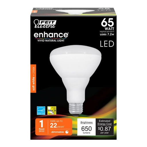 FEIT Electric BR30 E26 (Medium) LED Bulb Soft White 65 Watt Home & Garden Feit 