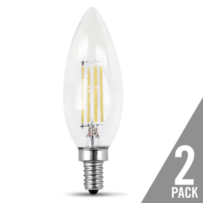 FEIT Electric B10 E12 (Candelabra) LED Bulb Soft White 60 Watt Home & Garden Feit 