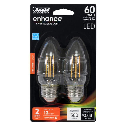 FEIT Electric Enhance B10 E26 (Medium) Filament LED Bulb Soft Home & Garden Feit 