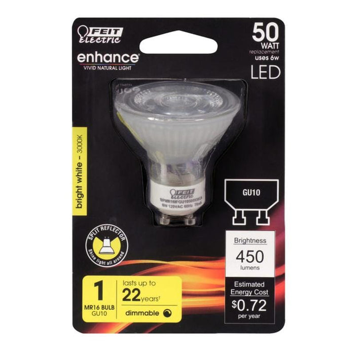 FEIT Electric Enhance MR16 GU10 LED Bulb Bright White 50 Watt Home & Garden Feit 