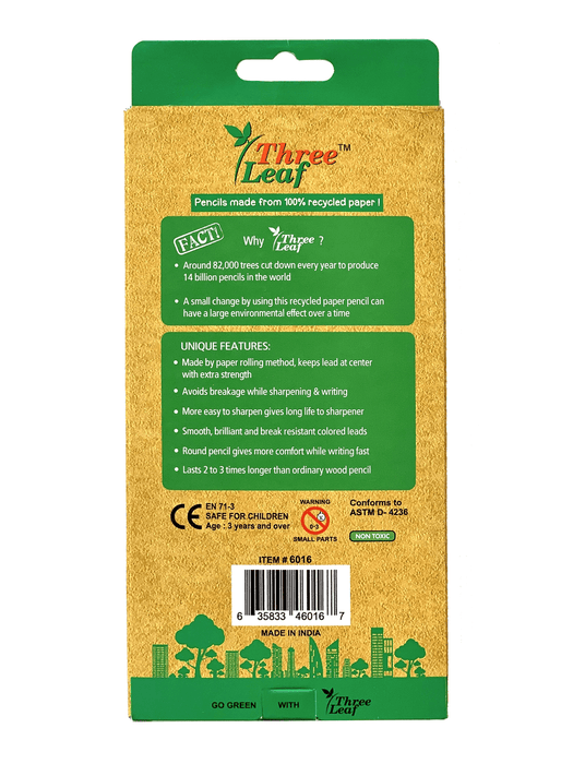 Recycled Paper Pencils (Pack of 12) Home & Garden Yellow Lavender 
