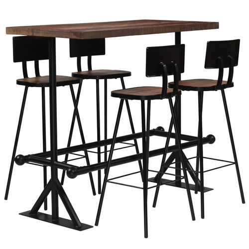 Bar Set 3 Piece Solid Reclaimed Wood Home & Garden Emerald Ares 4 