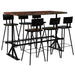 Bar Set 3 Piece Solid Reclaimed Wood Multicolour Home & Garden Emerald Ares 6 
