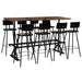 Bar Set 3 Piece Solid Reclaimed Wood Multicolour Home & Garden Emerald Ares 