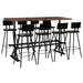 Bar Set 3 Piece Solid Reclaimed Wood Multicolour Home & Garden Emerald Ares 8 