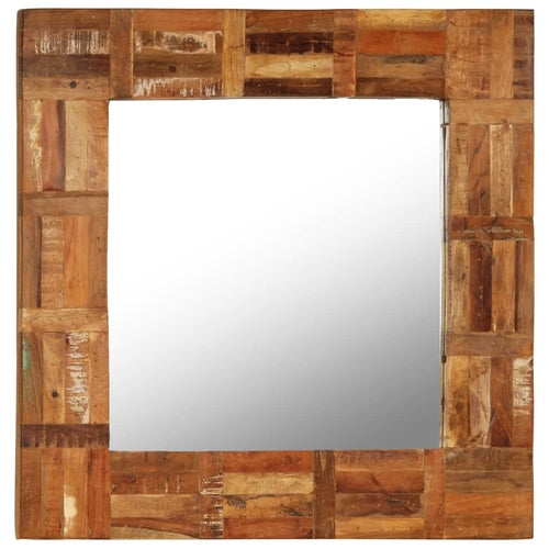 Wall Mirror Solid Reclaimed Wood 23.6"x23.6" Home & Garden Emerald Ares 23.6" x 23.6" 
