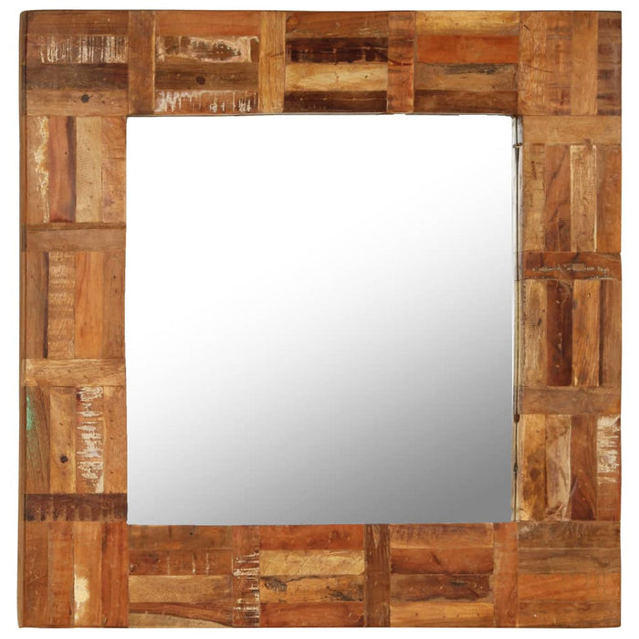 Wall Mirror Solid Reclaimed Wood 23.6"x23.6" Home & Garden Emerald Ares 