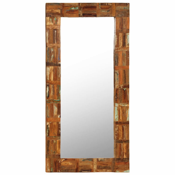 Wall Mirror Solid Reclaimed Wood 23.6"x23.6" Home & Garden Emerald Ares 