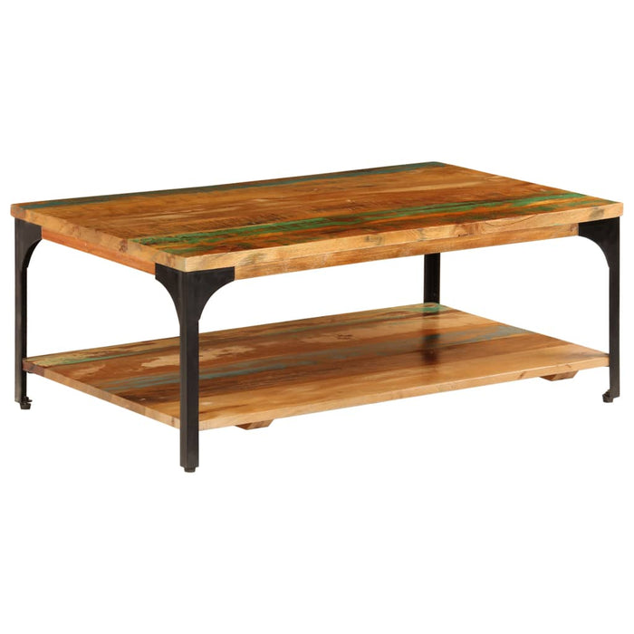 Coffee Table with Shelf 39.4"x23.6"x13.8" Solid Reclaimed Wood Home & Garden Emerald Ares 