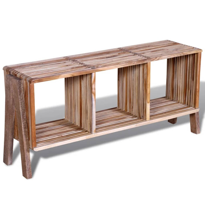 TV Cabinet with 3 Shelves Stackable Reclaimed Teak Home & Garden Emerald Ares 
