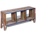 TV Cabinet with 3 Shelves Stackable Reclaimed Teak Home & Garden Emerald Ares Multicolour 