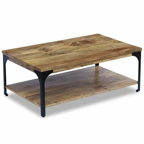 Coffee Table with Shelf 39.4"x23.6"x13.8" Solid Reclaimed Wood Home & Garden Emerald Ares solid mango wood 