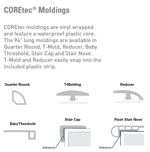 COREtec Plus Premium 7 Transition Moldings B&R: Flooring & Carpeting USFloors 