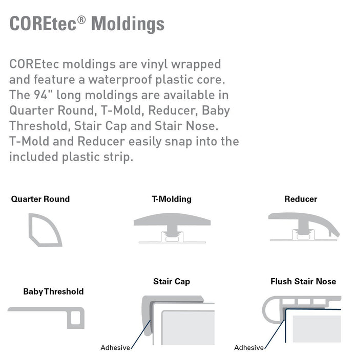 COREtec Plus Premium 9 Transition Moldings B&R: Flooring & Carpeting USFloors 