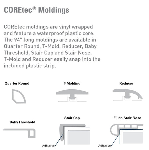 COREtec Plus Enhanced Planks Transition Moldings B&R: Flooring & Carpeting USFloors 