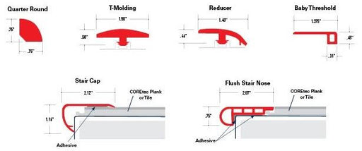 COREtec One Plus Transition Moldings B&R: Flooring & Carpeting USFloors 