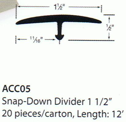 Forbo Snap-Down Divider - 1.5" B&R: Flooring & Carpeting Forbo USA 