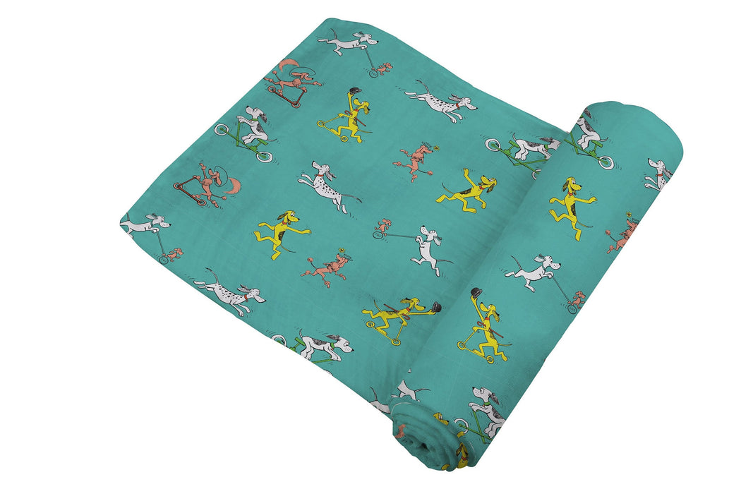 Go, Dog. Go! Bamboo Muslin Swaddle