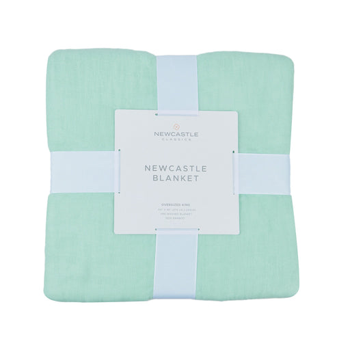 Seafoam Green Oversized Twin Bamboo Muslin Bed Blanket DwellSmart