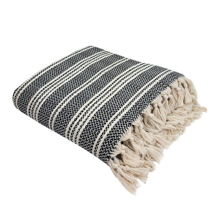 Woven Stripe Turkish Throw