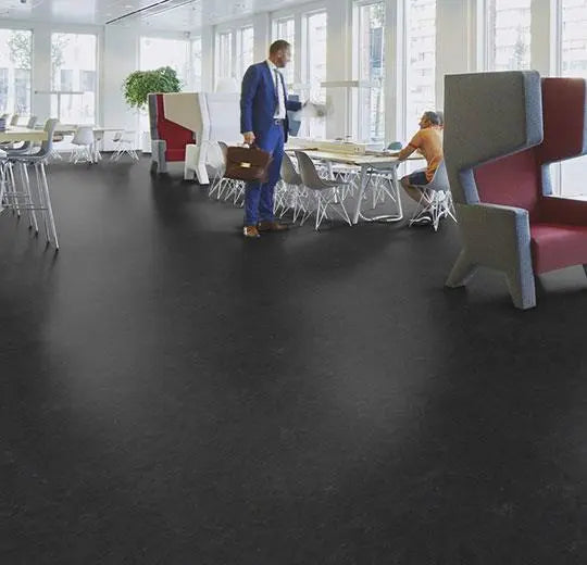 Marmoleum Slate - Highland Black - e3707 B&R: Flooring & Carpeting Forbo 
