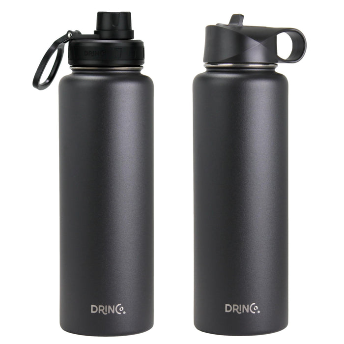 DRINCO® 40oz Stainless Steel Sport Water Bottle - Black Drinkware Orchid Lavender 