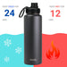 DRINCO® 40oz Stainless Steel Sport Water Bottle - Black Drinkware Orchid Lavender 
