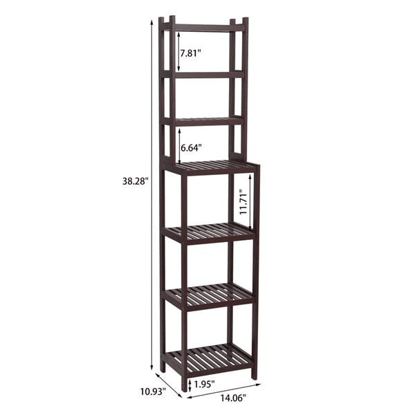 Removable Bamboo Shelf Storage Rack Holder Home & Garden Lilac Milo 