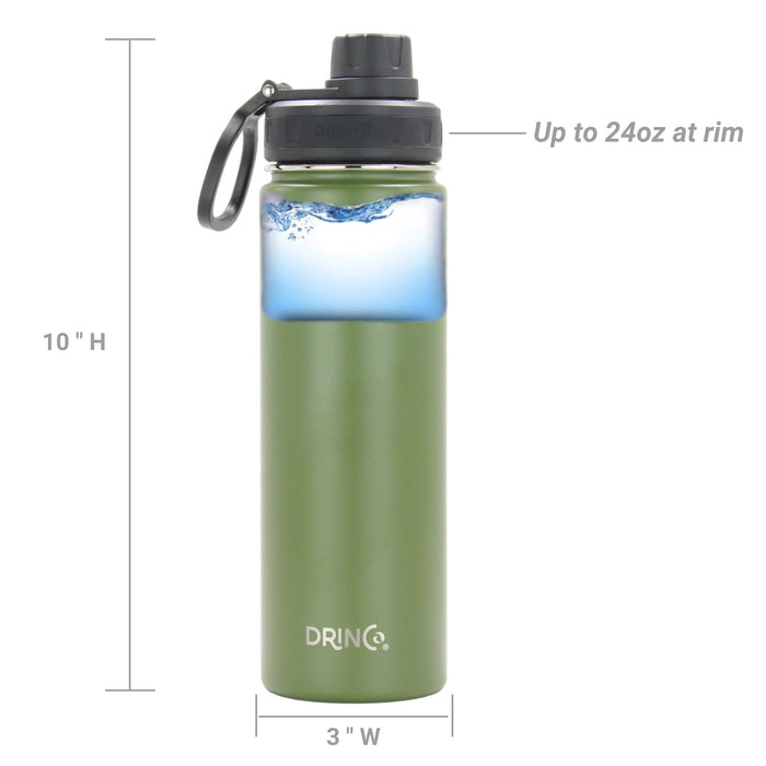 DRINCO® 22oz Stainless Steel Sport Water Bottle - Forest Drinkware Orchid Lavender 