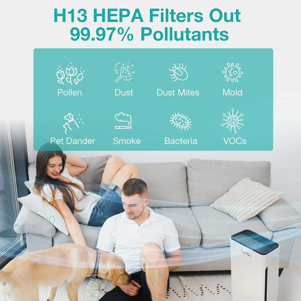 SimPure HP8 Air Purifier True HEPA Filter Air Cleaner Home & Garden Teal Simba 