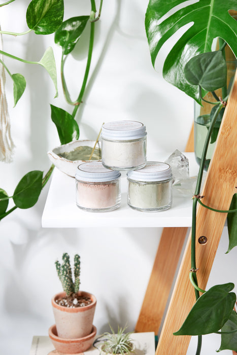 Clay Face Mask Trio Rose Clay French Green Clay Kaolin Clay Turmeric Other Butter Me Up Organics 