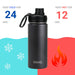 DRINCO® 18oz Stainless Steel Sport Water Bottle - Black Drinkware Orchid Lavender 