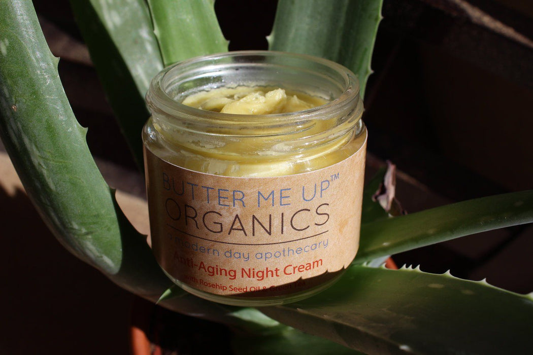 Anti Aging Night Cream Face Moisturizer Organic Green Tea Other Butter Me Up Organics 